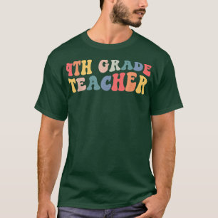 Retro Lehrer der 4. Klasse Lustiger vierter Schulj T-Shirt