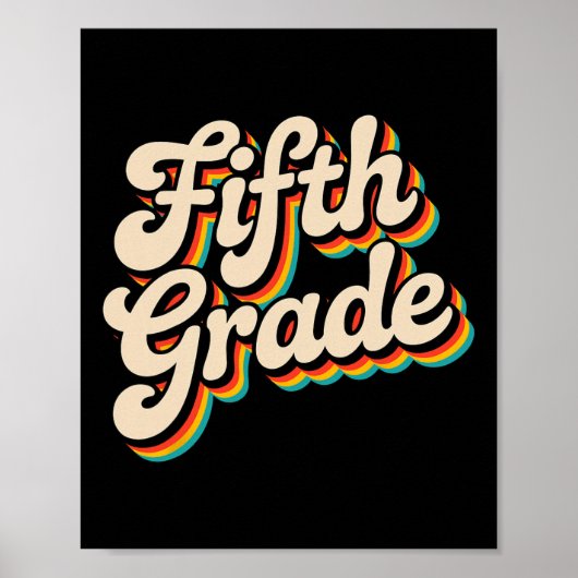 Retro-Lehrer der fünften Klasse Poster (Vorne)
