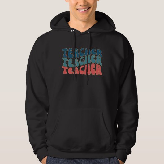 Retro-Lehrer - farbenfrohe Lehrer Männer Hoodie (Vorderseite)
