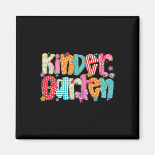 Retro-Lehrer für vorbereitete Kindergärten Zurück Magnet