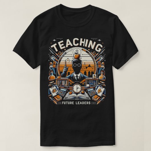 Retro-Lehrer für zukünftige Führer zurück zum Scho T-Shirt (Design vorne)