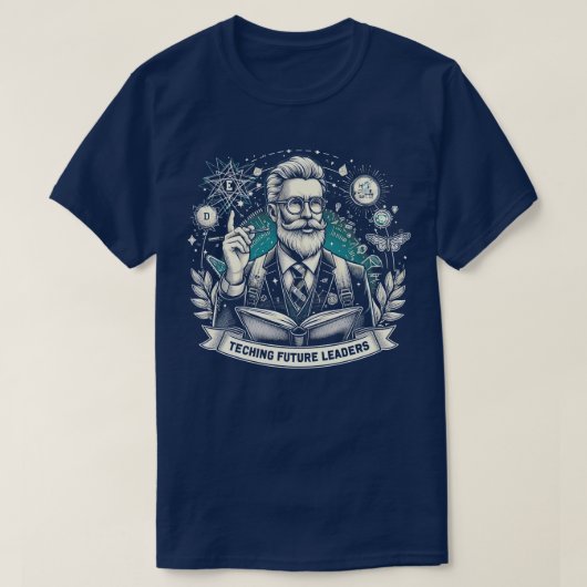 Retro-Lehrer für zukünftige Führer zurück zum Scho T-Shirt (Design vorne)