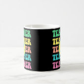 Retro-Lehrer Inspiration farbenfrohe Grundlegend S Kaffeetasse (Mittel)