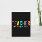 Retro-Lehrer Inspiration zurück in Schulkostüm Karte (Vorderseite)