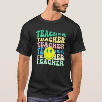 Retro-Lehrer Inspirierend Bunt Grundschule Sc T-Shirt