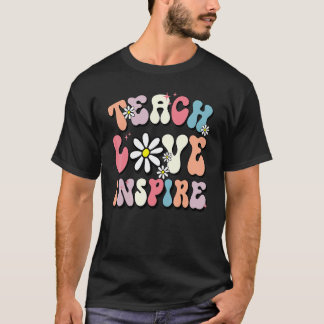 Retro-Lehrer Inspirierend Bunt Grundschule Sc T-Shirt