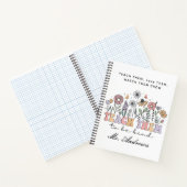 Retro-Lehrer, lehrt sie freundlich zu sein Notizblock (Innenseite)