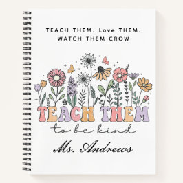 Retro-Lehrer, lehrt sie freundlich zu sein Notizblock