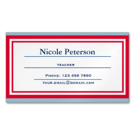 Retro Lehrer-Magnetkarte Magnetische Visitenkarte