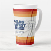 Retro Lehrer Moderne blaue rote Stiltypografie c Milchtasse (Rechte Ecke)