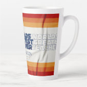 Retro Lehrer Moderne blaue rote Stiltypografie c Milchtasse (Rechts)