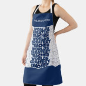 Retro Lehrer Moderne blaue rote Tasche apr Schürze (InSitu)