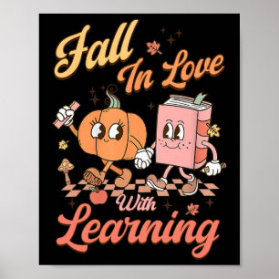 Retro-Lehrer sinkt in Liebe mit Lernen Herbst 2010 Poster