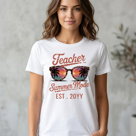 Retro-Lehrer-Sommer-Modus Benutzerdefinierter Text Tri-Blend Shirt