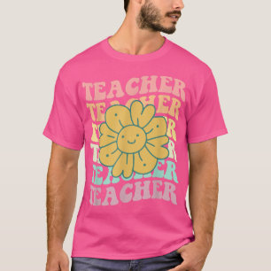 Retro-Lehrer Sonnen-Daisy Bunt - Grundschule T-Shirt