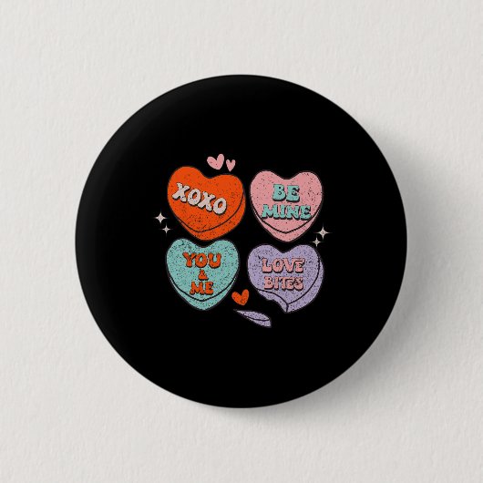 Retro Lehrer Valentinstag Xoxo Be Mine Valentin Button (Vorderseite)