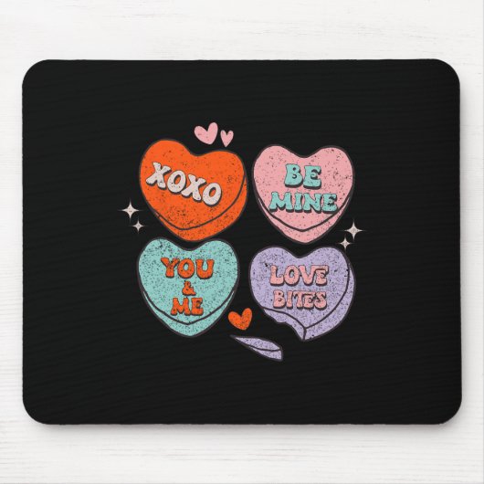 Retro Lehrer Valentinstag Xoxo Be Mine Valentin Mousepad (Vorne)