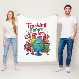 Retro-Lehrer Zukunft Führende Lehrer Schule Fleecedecke