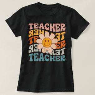 Retro-Lehrerin Daisy farbenfrohe Grundschule T-Shirt