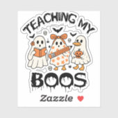Retro lehrt mein Boos Halloween Aufkleber (Blatt)
