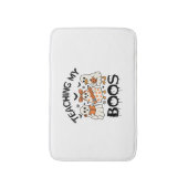 Retro lehrt mein Boos Halloween Badematte (Vorderseite Vertikal)