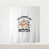 Retro lehrt mein Boos Halloween Wandteppich (Vorderseite)