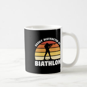 Retro leicht abgelenkt von Biathlon Biathlete Kaffeetasse