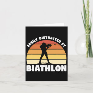 Retro leicht abgelenkt von Biathlon Biathlete Karte