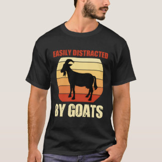 Retro leicht abgelenkt von Ziegen Vintage Herdzieg T-Shirt