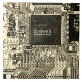 Retro-Leiterplatte ・ Geek electronic PCB Fliese (Vorderseite)