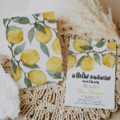 Retro Lemon Babydusche Einladung