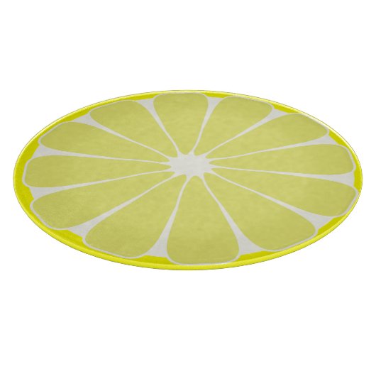 Retro Lemon Fruchtküche Schneidebrett Geschenk (Ecke)