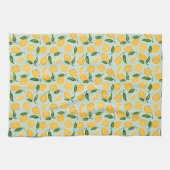 Retro Lemon Slices on Mint Green Geschirrtuch (Horizontal)