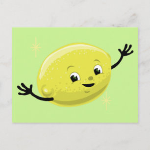 Retro Lemon Typ Postkarte