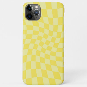 Retro Lemon Yellow Paston Warped Checkerboard Case-Mate iPhone Hülle