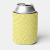 Retro Lemon Yellow Paston Warped Checkerboard Dosenkühler (Kanne Rückseite)