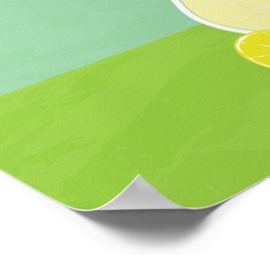 Retro Lemonade Poster (Ecke)