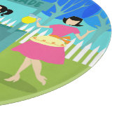 Retro Lemonade Stand Round Cutting Board Schneidebrett (Ecke)