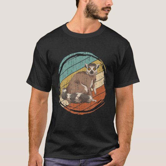 Retro Lemur T-Shirt (Vorderseite)