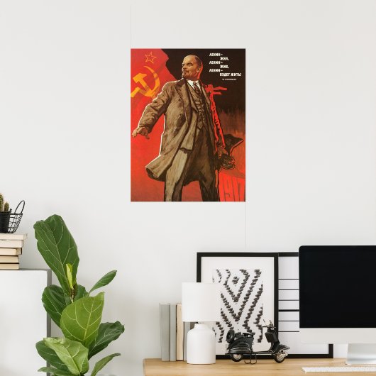 Retro Lenin Poster aus der russischen Revolution (Heimbüro)