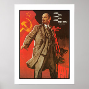 Retro Lenin Poster aus der russischen Revolution