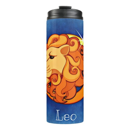 Retro Leo Astrologie Thermal Tumbler Thermosbecher (Vorderseite)