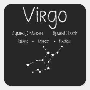 Retro Leo Sternzeichen Konstellation Astrologie Ge Quadratischer Aufkleber