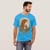 Retro Leo Zodiac Boho Blumenastrologie T-Shirt (Vorne ganz)