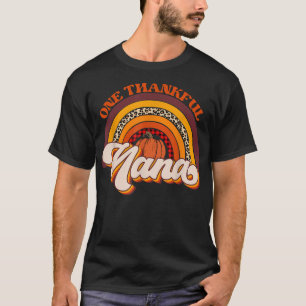 Retro Leopard Ein dankbarer Nana Herbst Dank T-Shirt