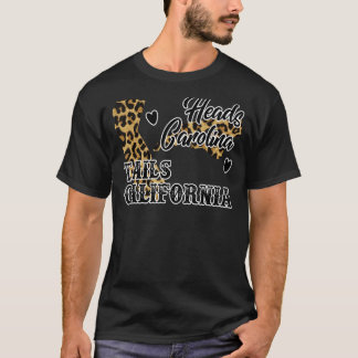 Retro Leopard Heads Carolina Schwanz California We T-Shirt