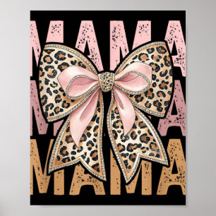 Retro Leopard Mama, niedliche Mama Retro Coquette Poster