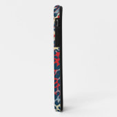 Retro Leopard Print Skin (blau, rot, gelb) Case-Mate iPhone Hülle (Hinten/Links)