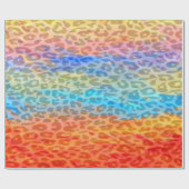 Retro Leopard Print Skin Fur Geschenkpapier (Flach)