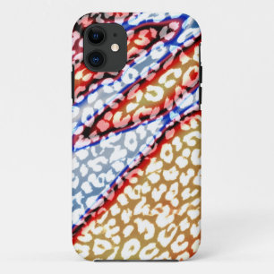 Retro Leopard Print Skin (rot, blau, gelb) Case-Mate iPhone Hülle